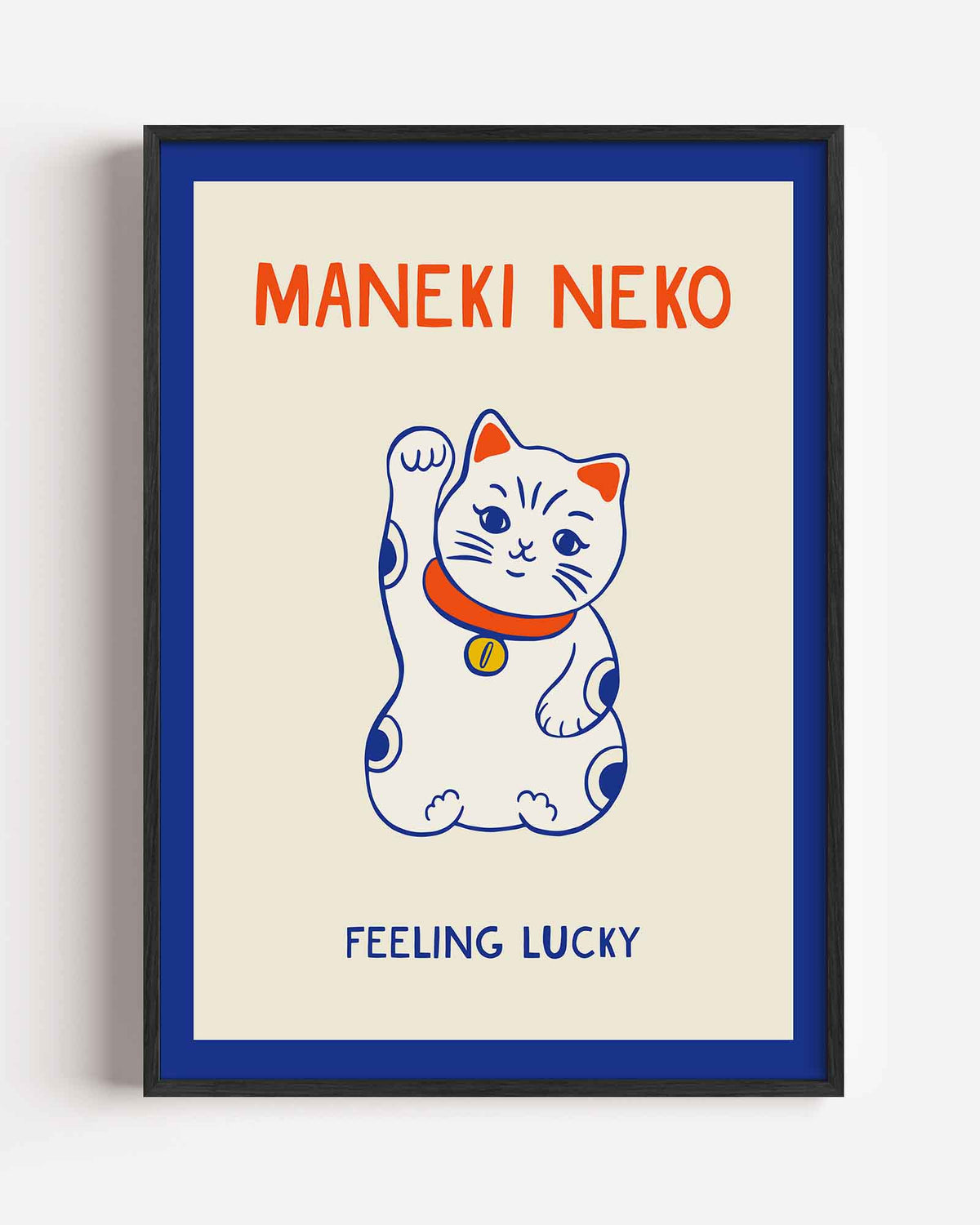 Maneki neko – Aziatische portret poster als wanddecoratie