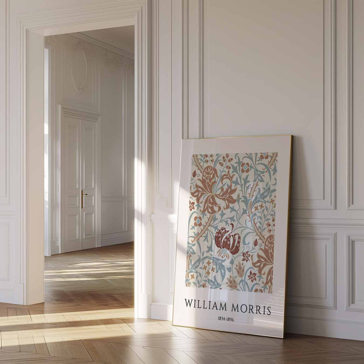 William Morris Bloemenpracht – vintage poster als sfeervolle wanddecoratie