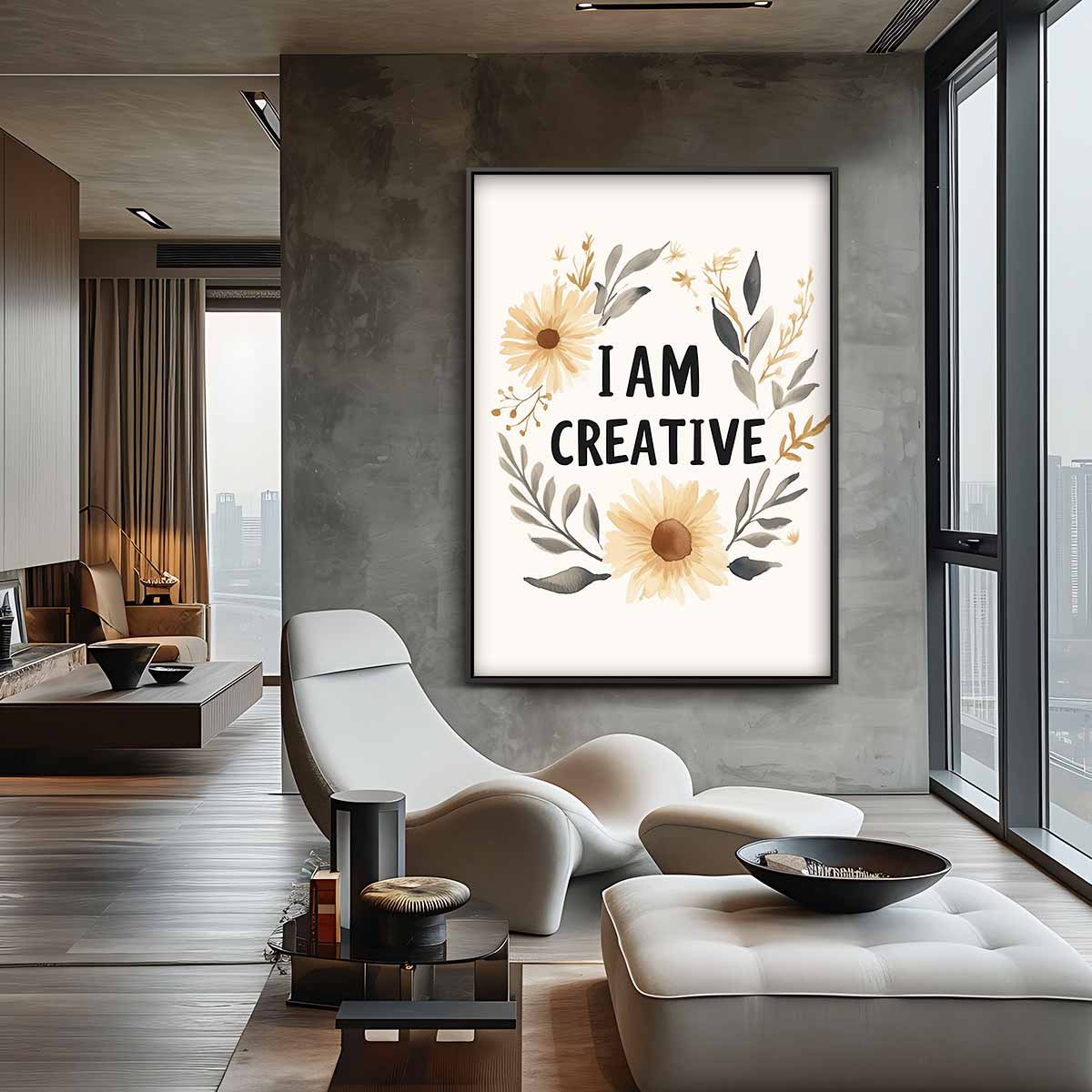 Inspirerende Bloemenkrans – canvas wanddecoratie in portret formaat