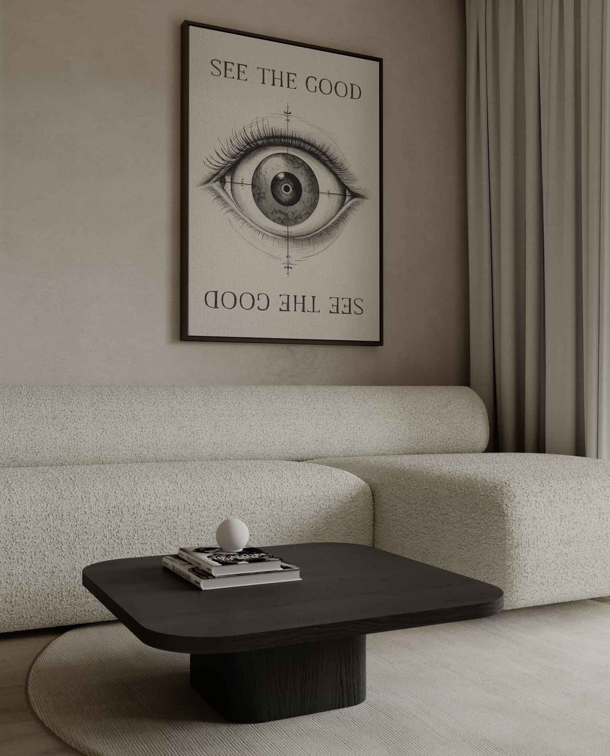 Positieve Blik – canvas wanddecoratie in portret formaat
