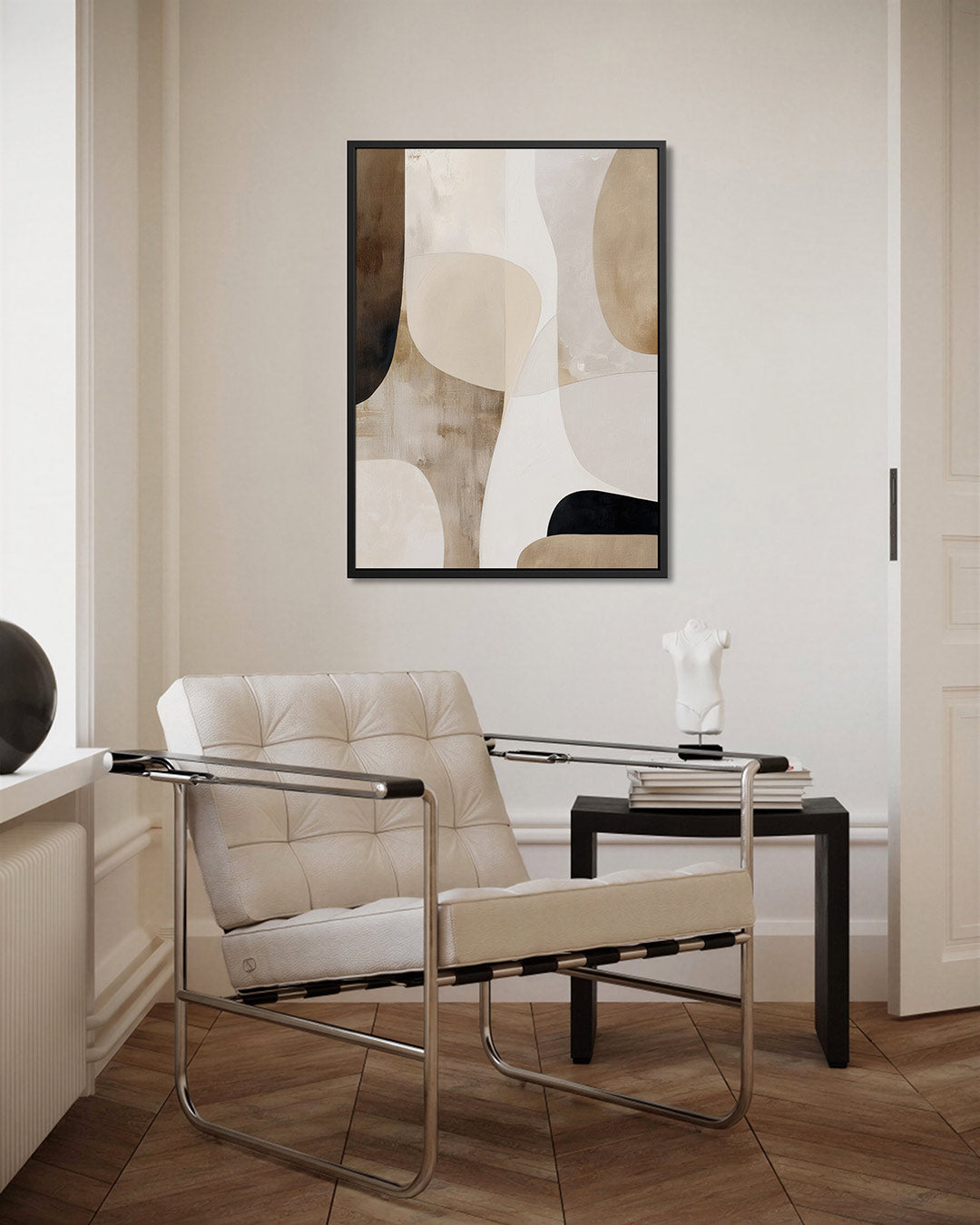 Organische vormen compositie – kunstwerk als stijlvolle wanddecoratie