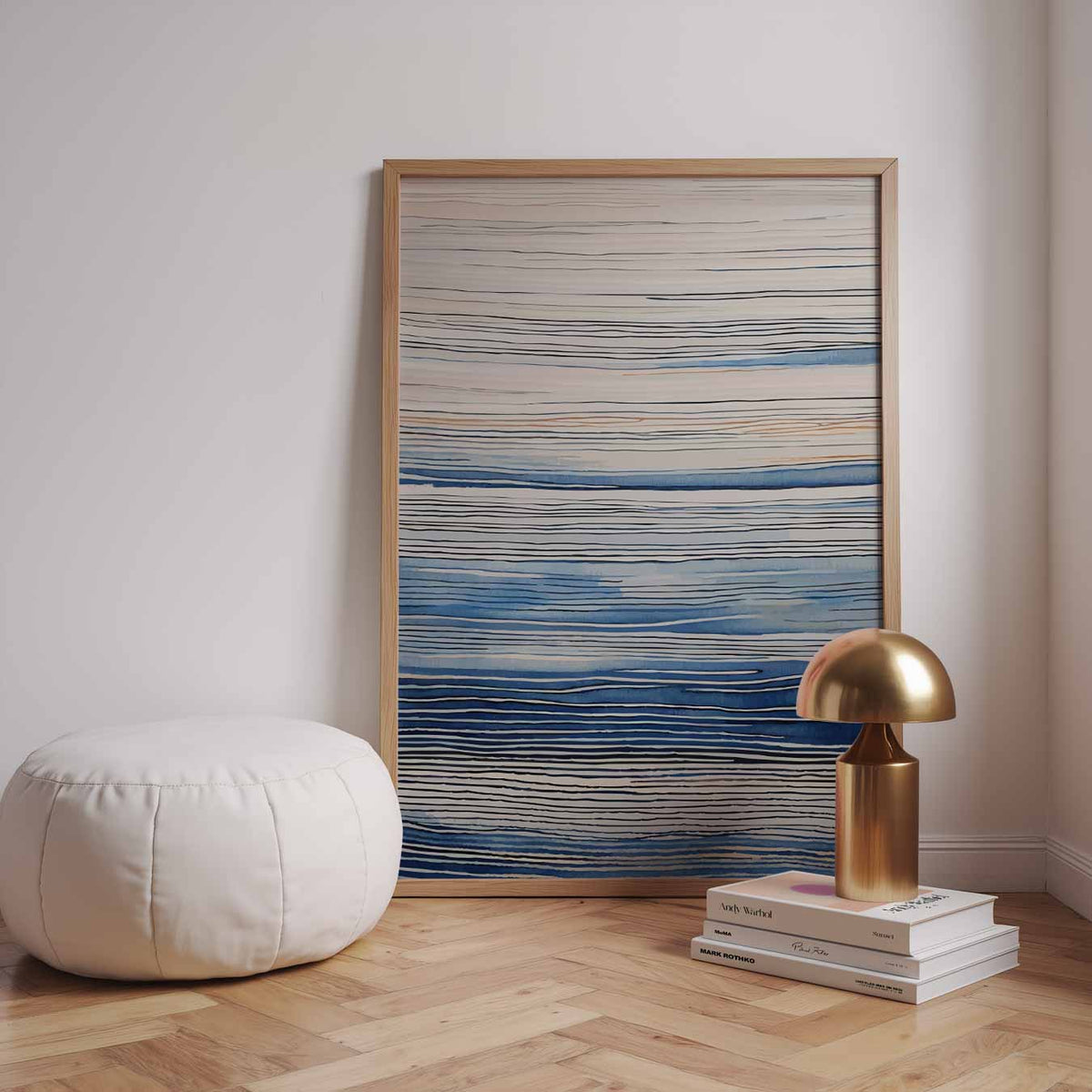 Golvende Oceanen Abstracte – abstracte poster in staand formaat
