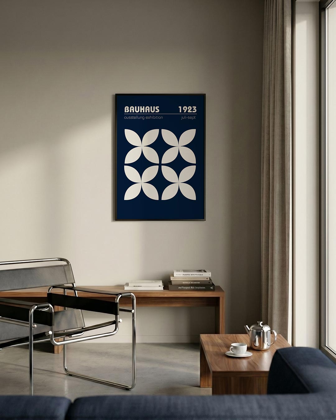 Vormritme en kleur – staande Bauhaus poster voor aan de muur
