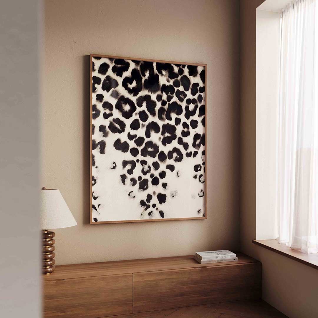 Luipaardpatroon – safari wandkunst als portret poster