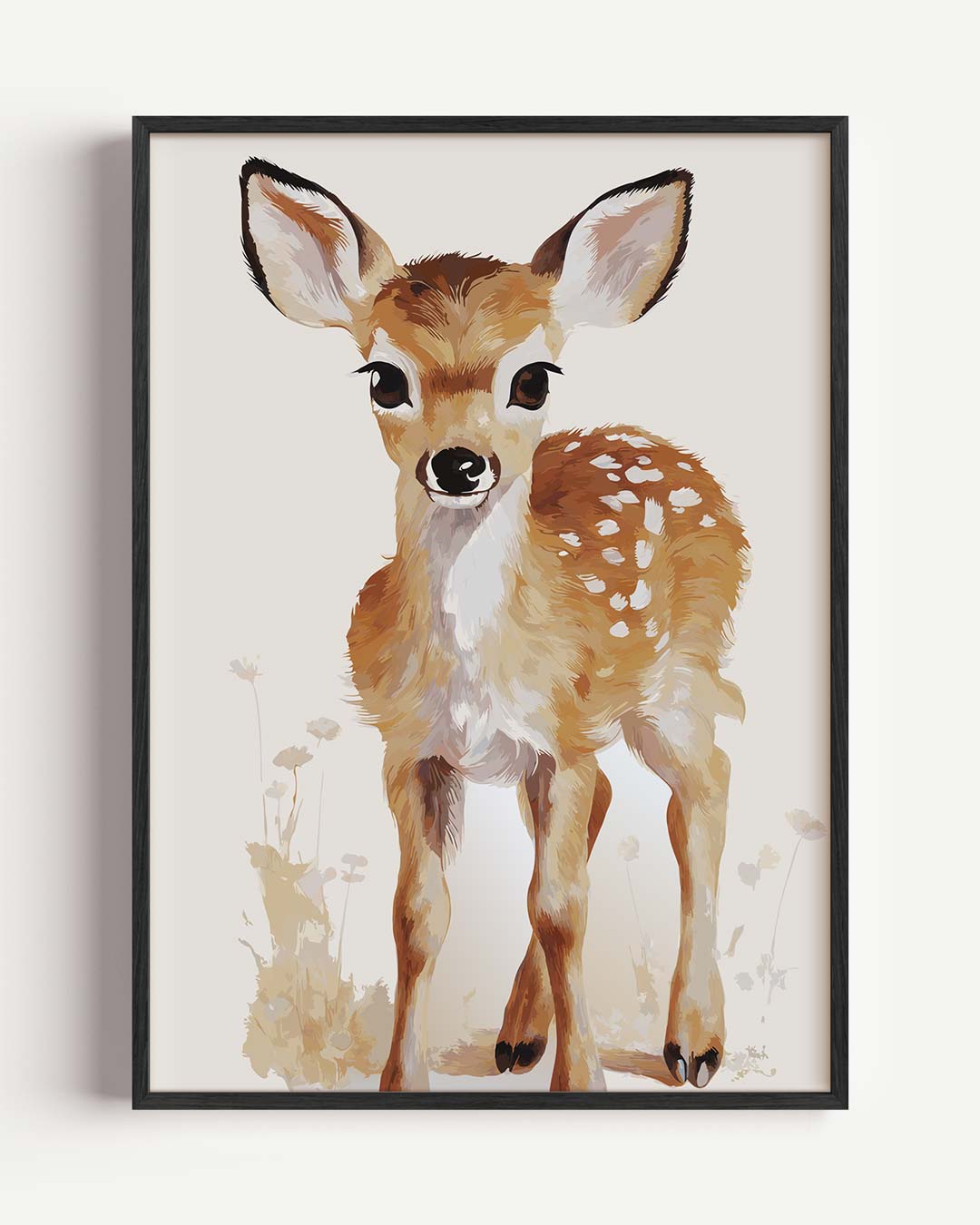 Schattige Hertenkalf – kids portret poster als wanddecoratie