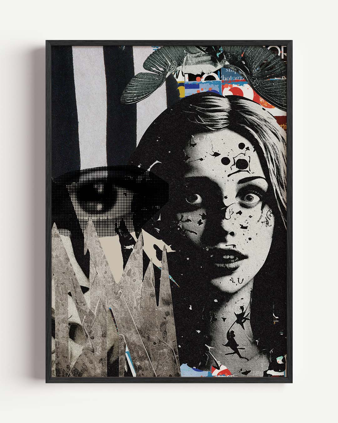 Collage van Verbeelding en Expressie Posters – abstracte portret poster als wanddecoratie