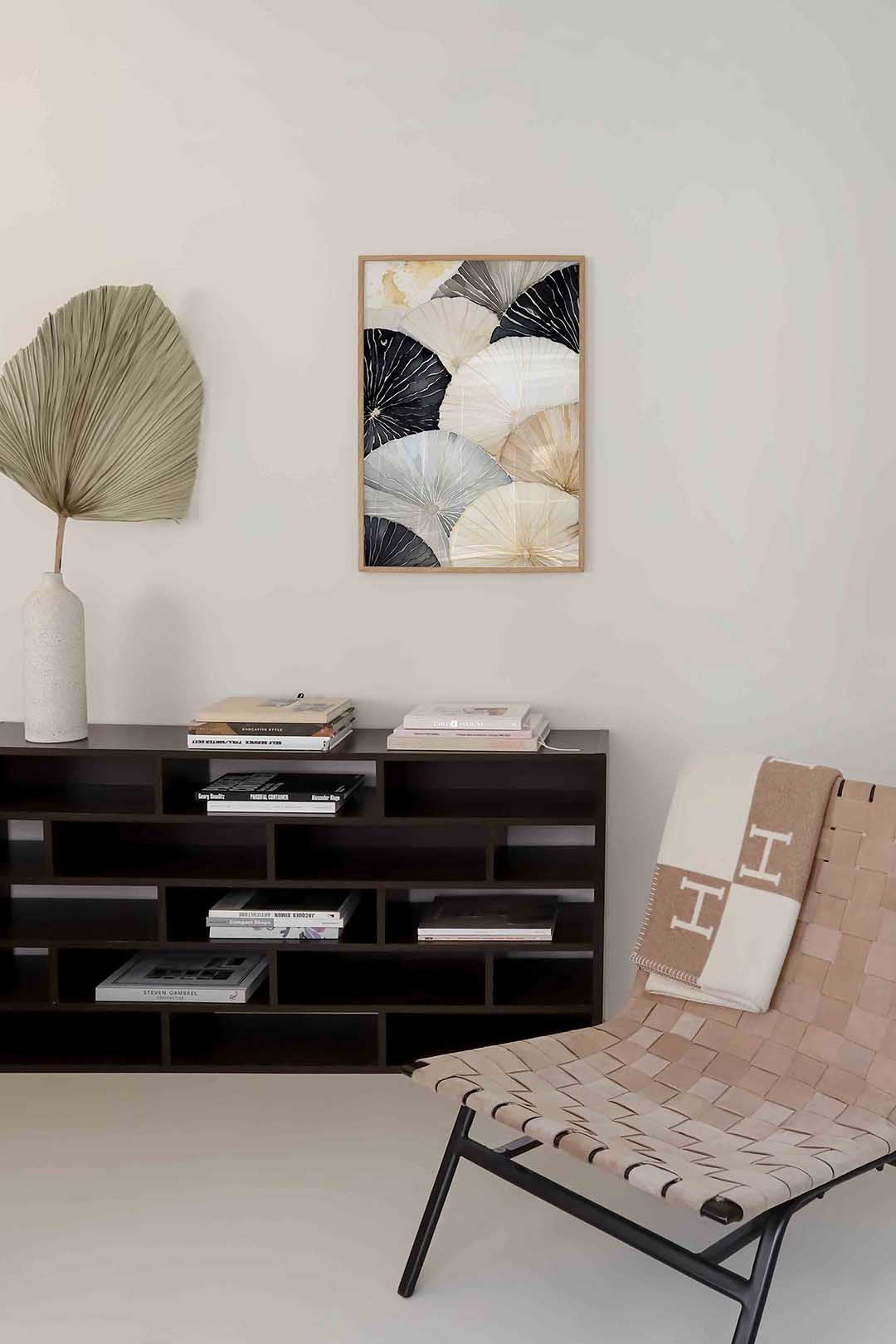 Abstracte schelpen – zachte abstracte poster in staand formaat