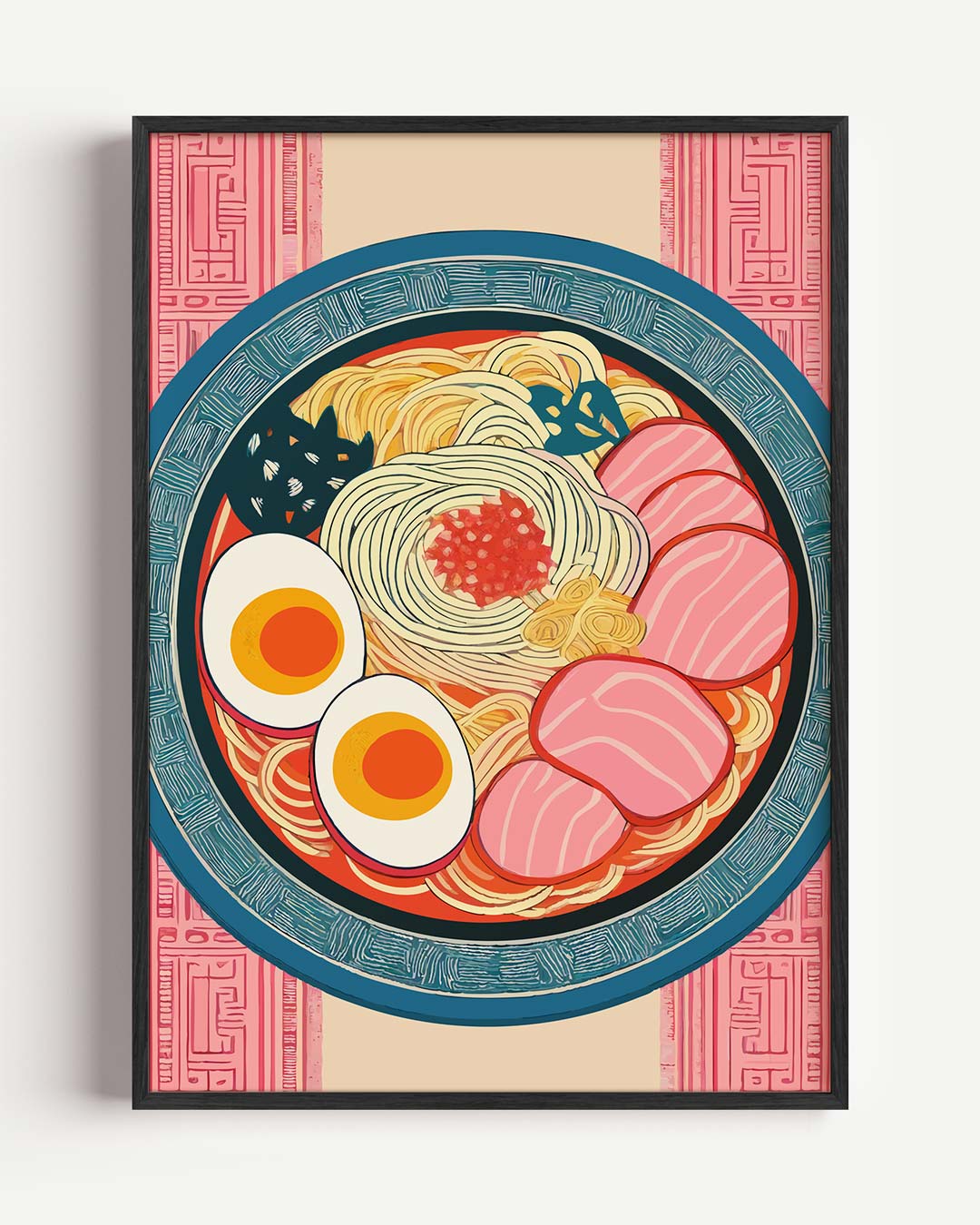 Kleurrijke Ramen Kunstposter – keuken portret poster als wanddecoratie