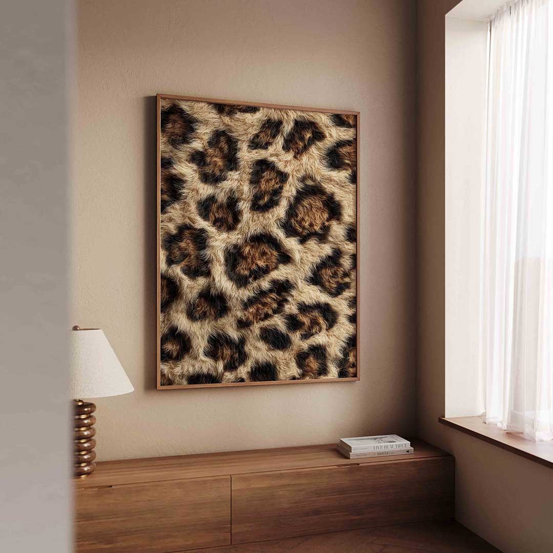 Luipaardprint – safari wandkunst als portret poster