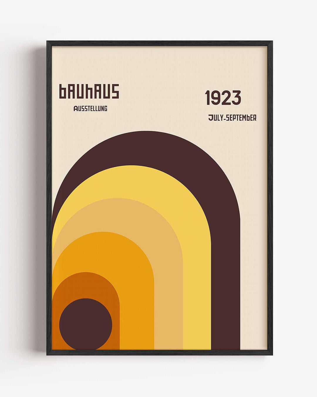 Vormritme en kleur – staande Bauhaus poster als wanddecoratie