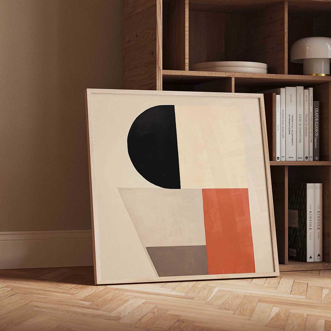 Geometrische vormen – moderne wandkunst met kleur en vormen als poster