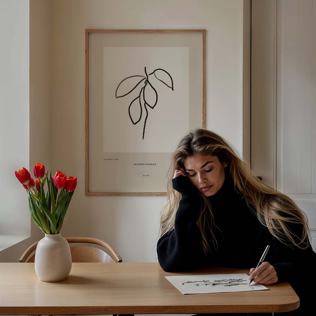 Modern Boheme Botanische – staande muurposter met boheme uitstraling