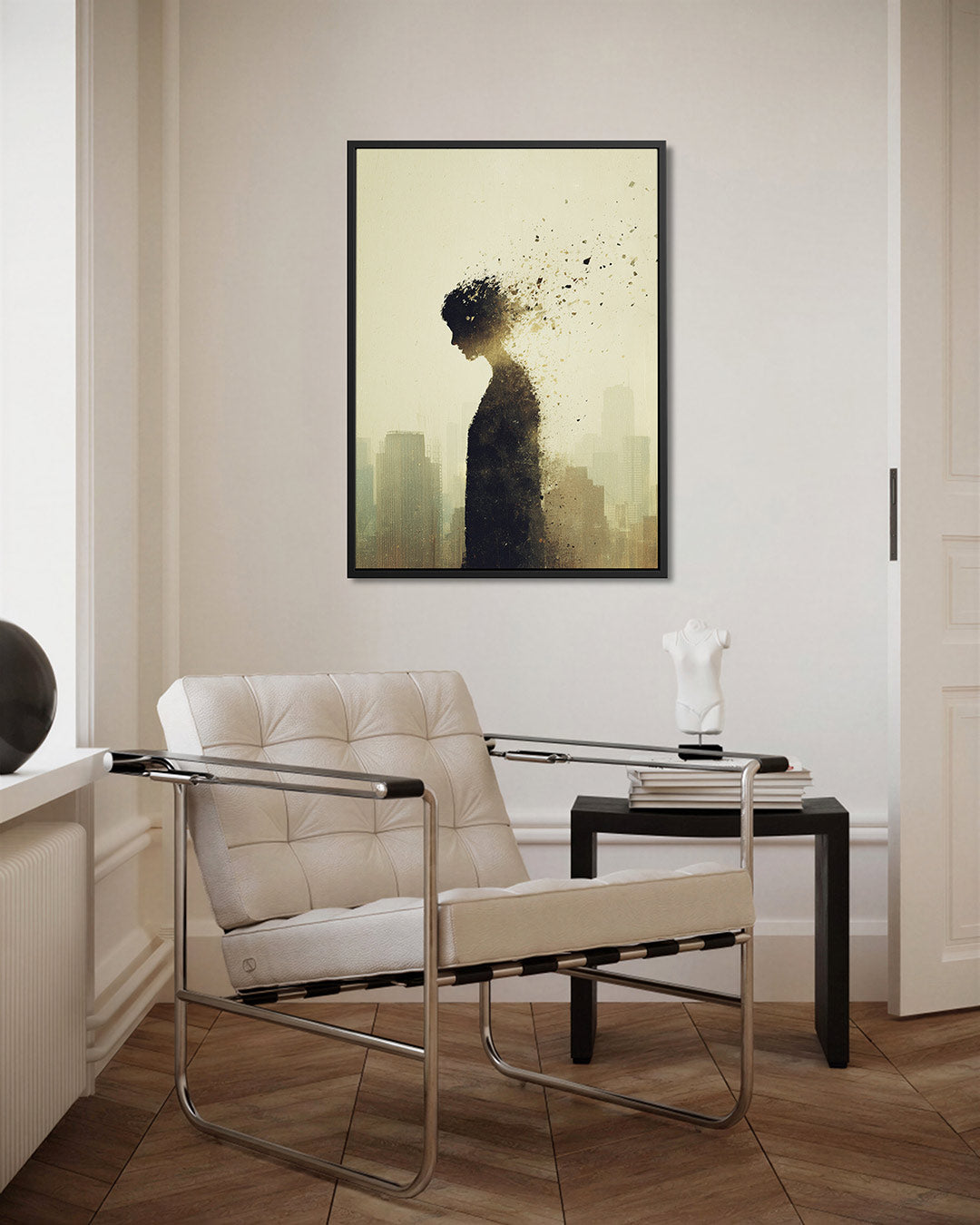 Vervagende silhouet – kunstwerk als stijlvolle wanddecoratie