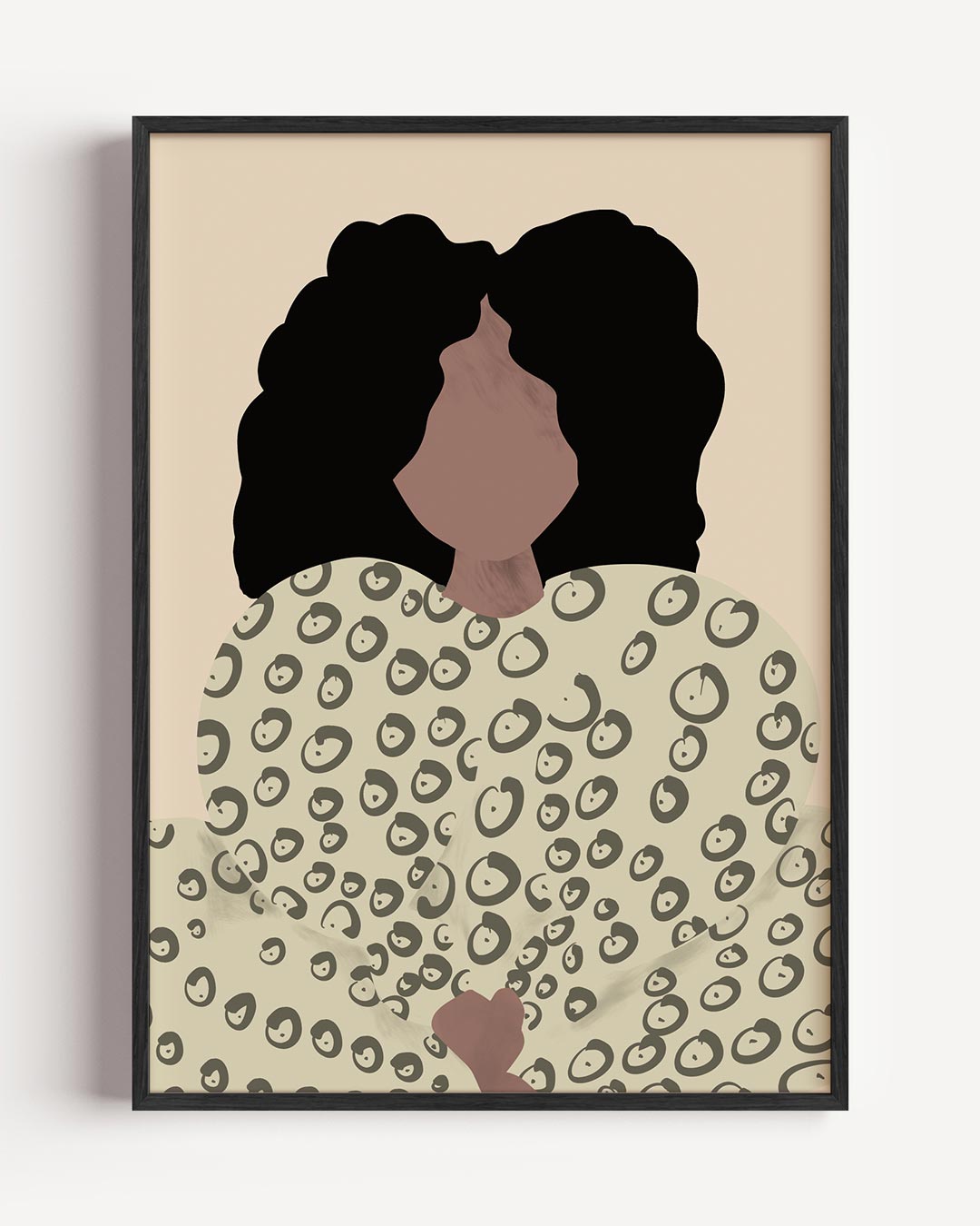 Trendy Abstracte Vrouwelijke Illustratie – vrouwelijk portret poster als wanddecoratie