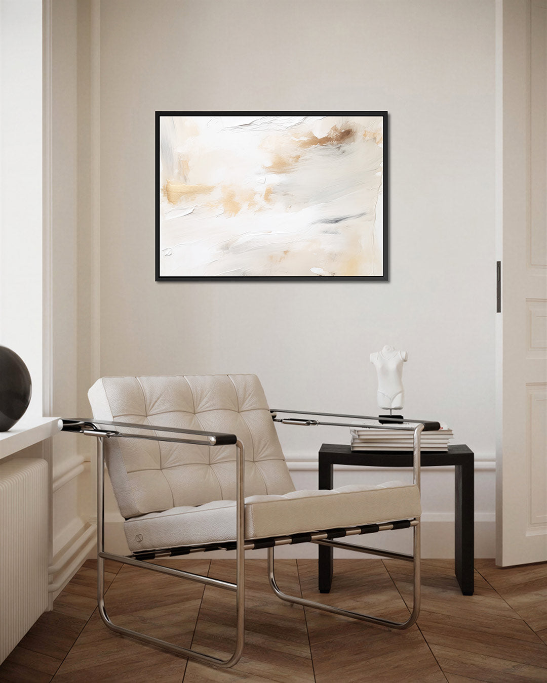 Organische vormen – Beige – kunstwerk op canvas, dibond of plexiglas
