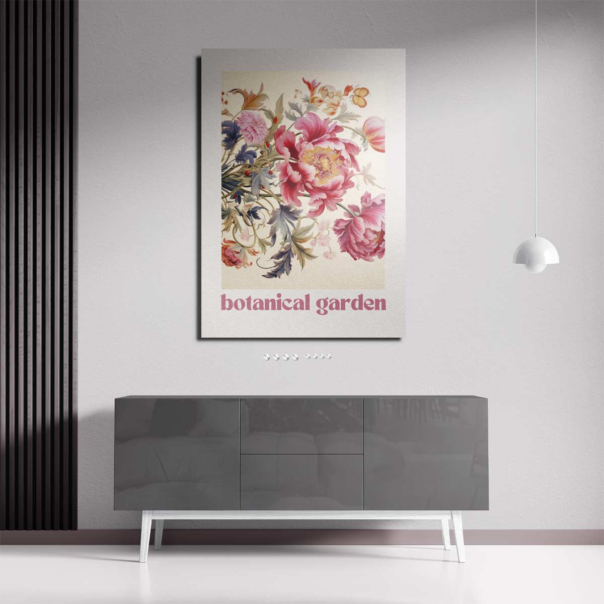 Kleurrijke Bloementuin – staande wandkunst voor woonkamer of interieur