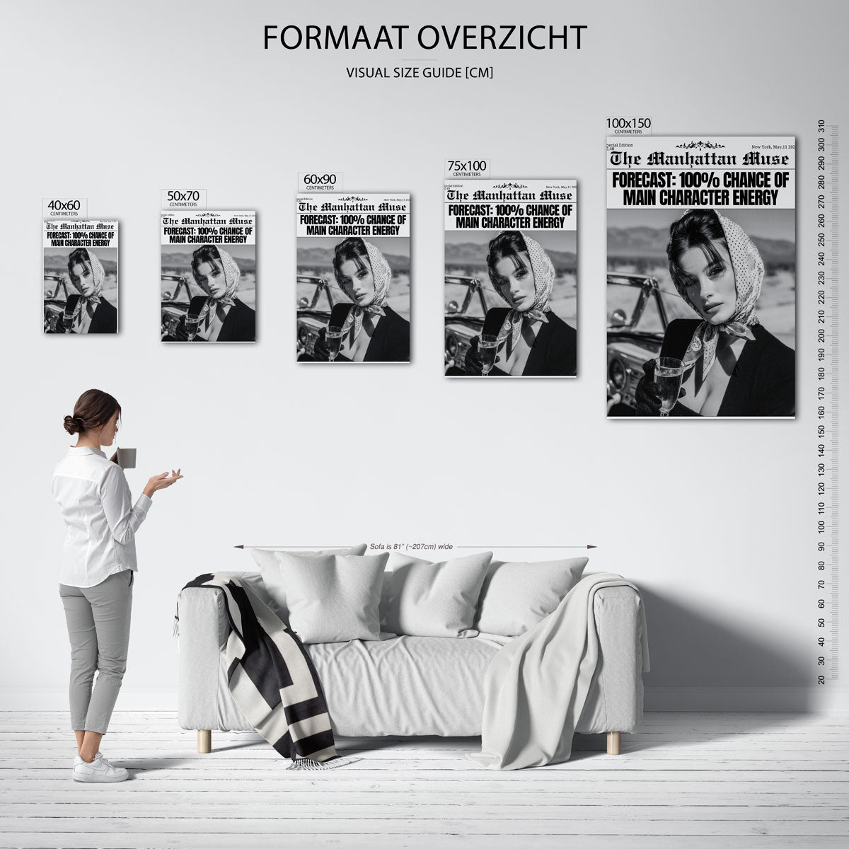 Stijlvolle nostalgie – staand wanddecoratie kunstwerk