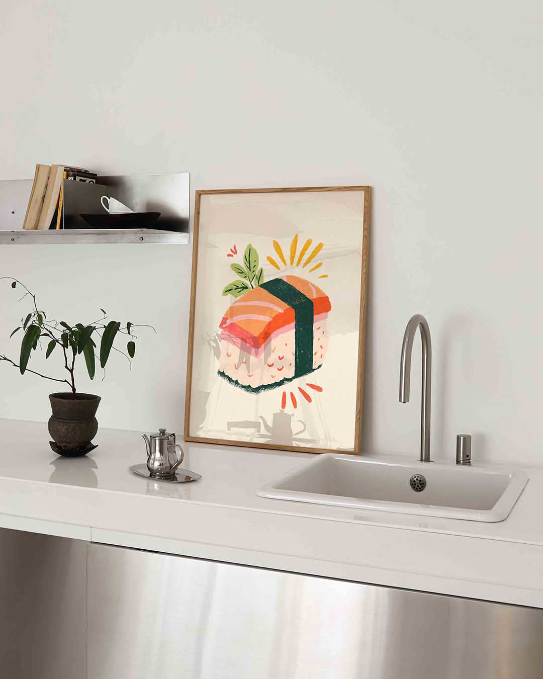 Sushi illustratie – keukenposter in staand formaat