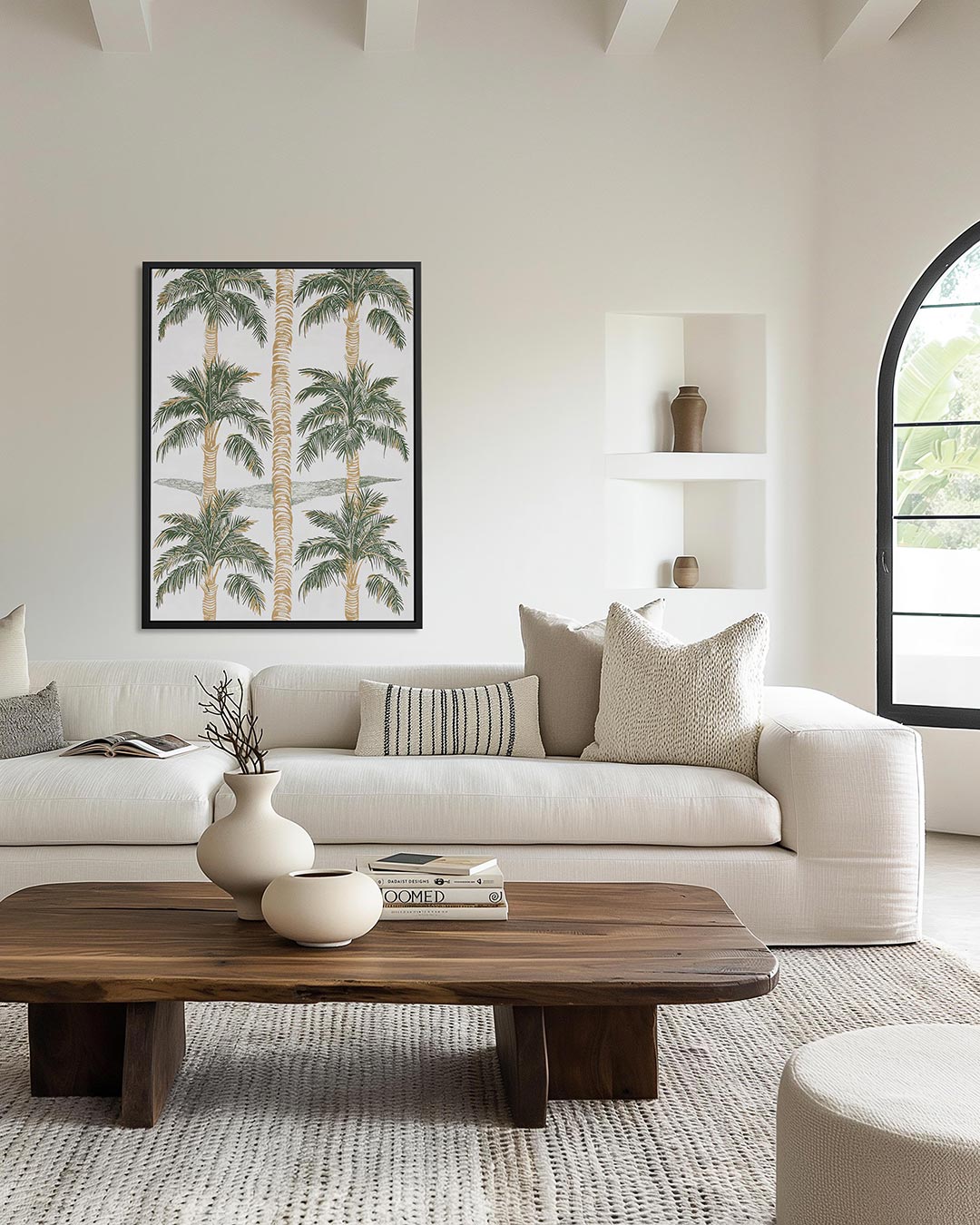 Palmbomenpatroon – staand wanddecoratie kunstwerk