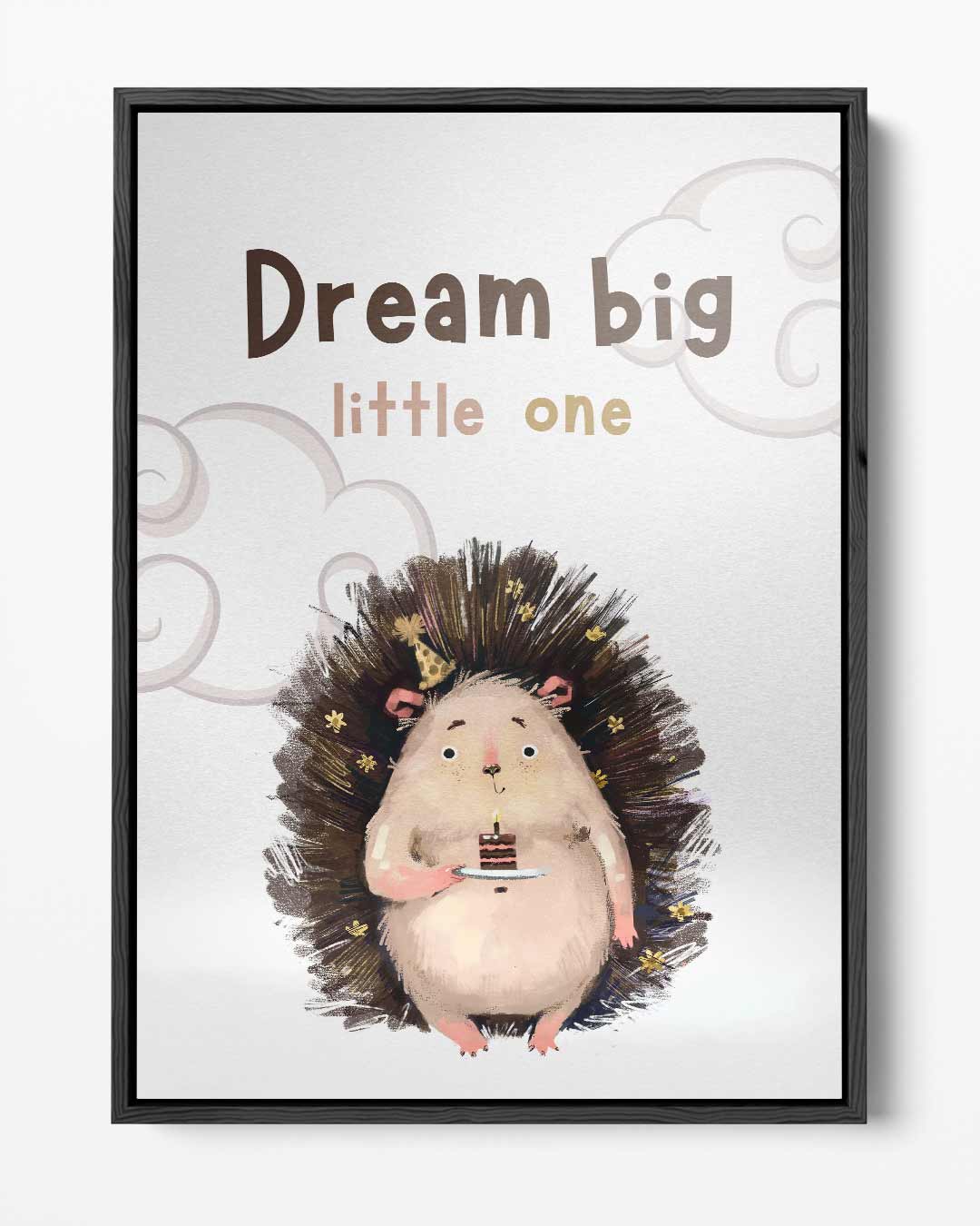 Dromerige Egel Kinderkamerposter – portret kunstwerk als wanddecoratie