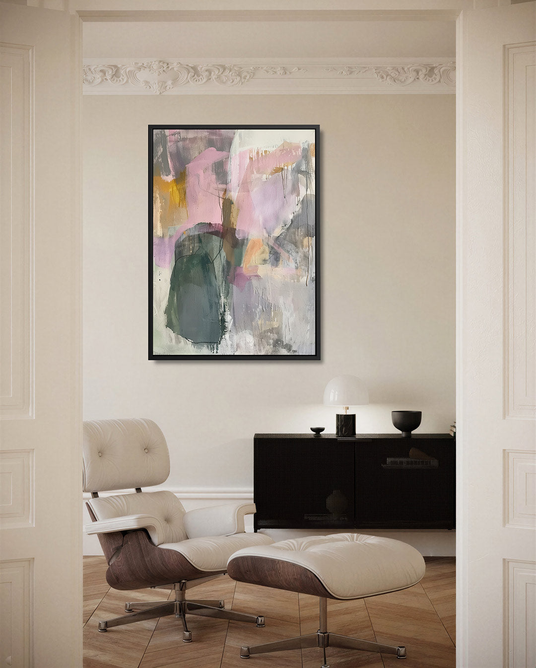 Kleurrijke vormen – staand wanddecoratie kunstwerk