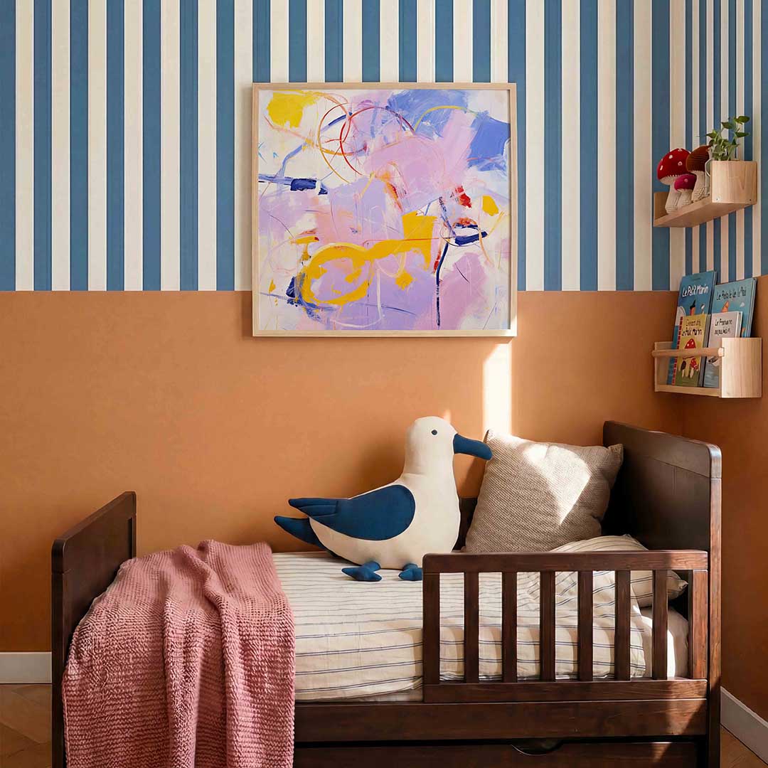 Abstracte vormen – kids poster in vierkant formaat