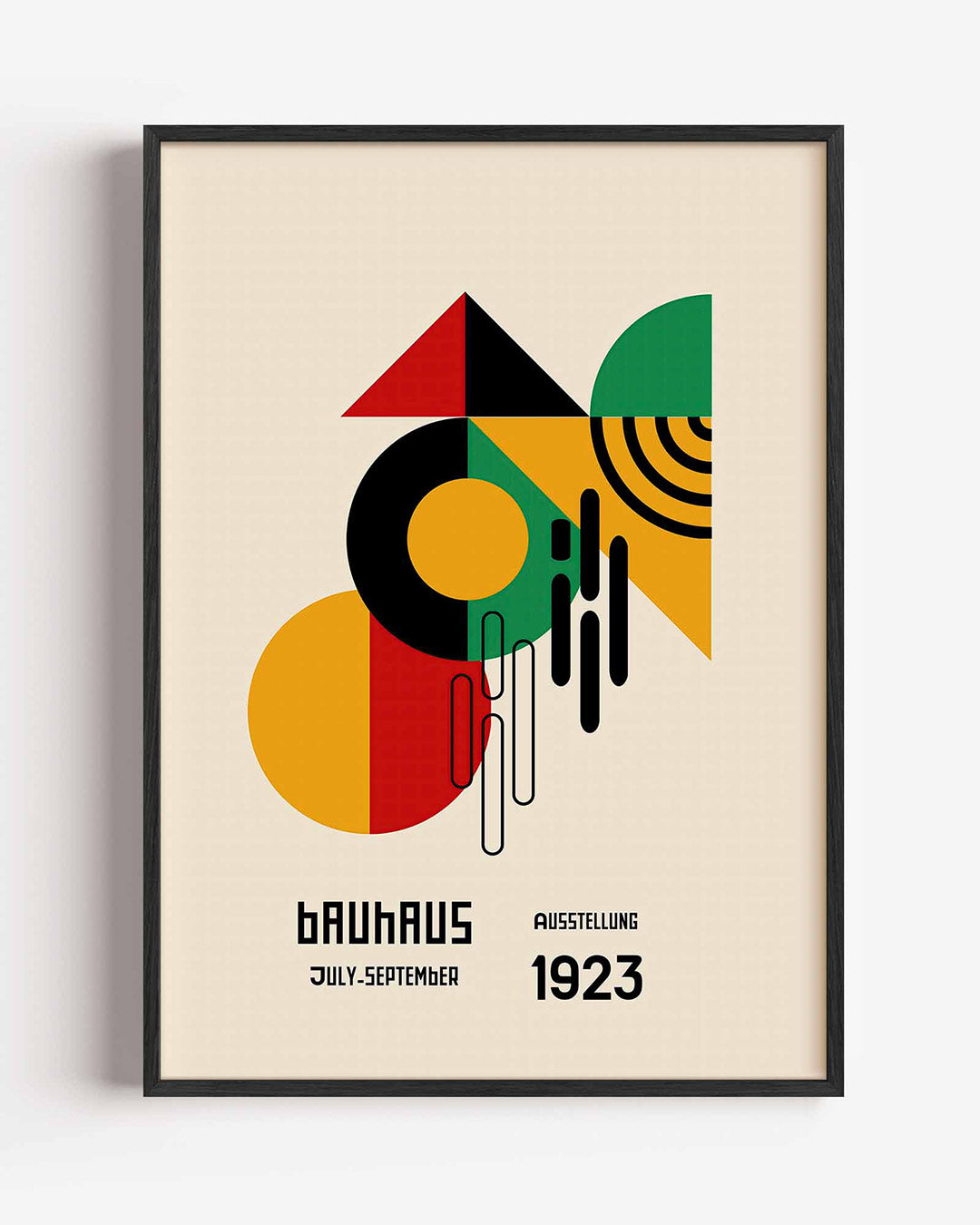 Vormen en vlakkenspel – staande Bauhaus poster als wanddecoratie