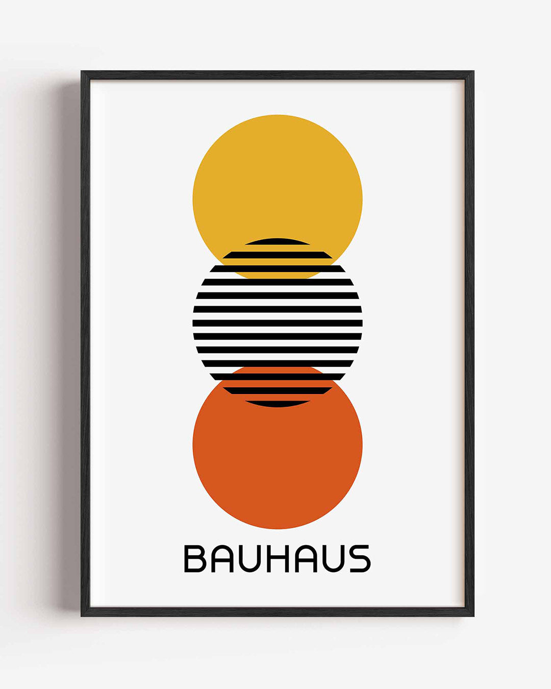 Cirkels en strepen – staande Bauhaus poster als wanddecoratie