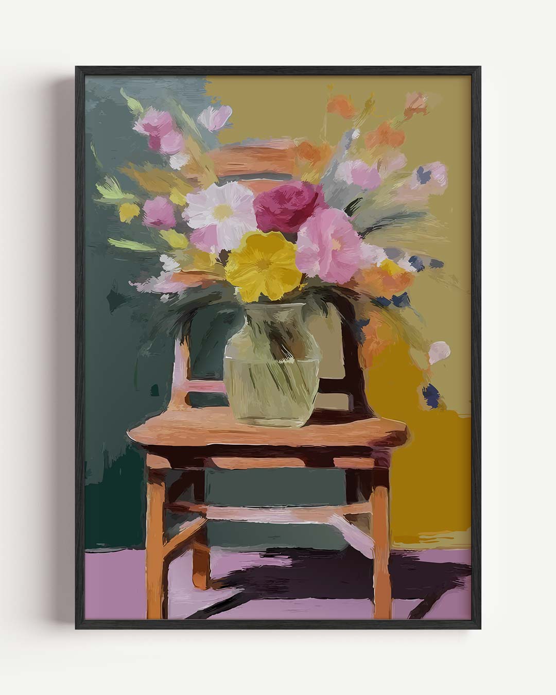 Kleurrijke Bloemenpracht – bloemen portret poster als wanddecoratie