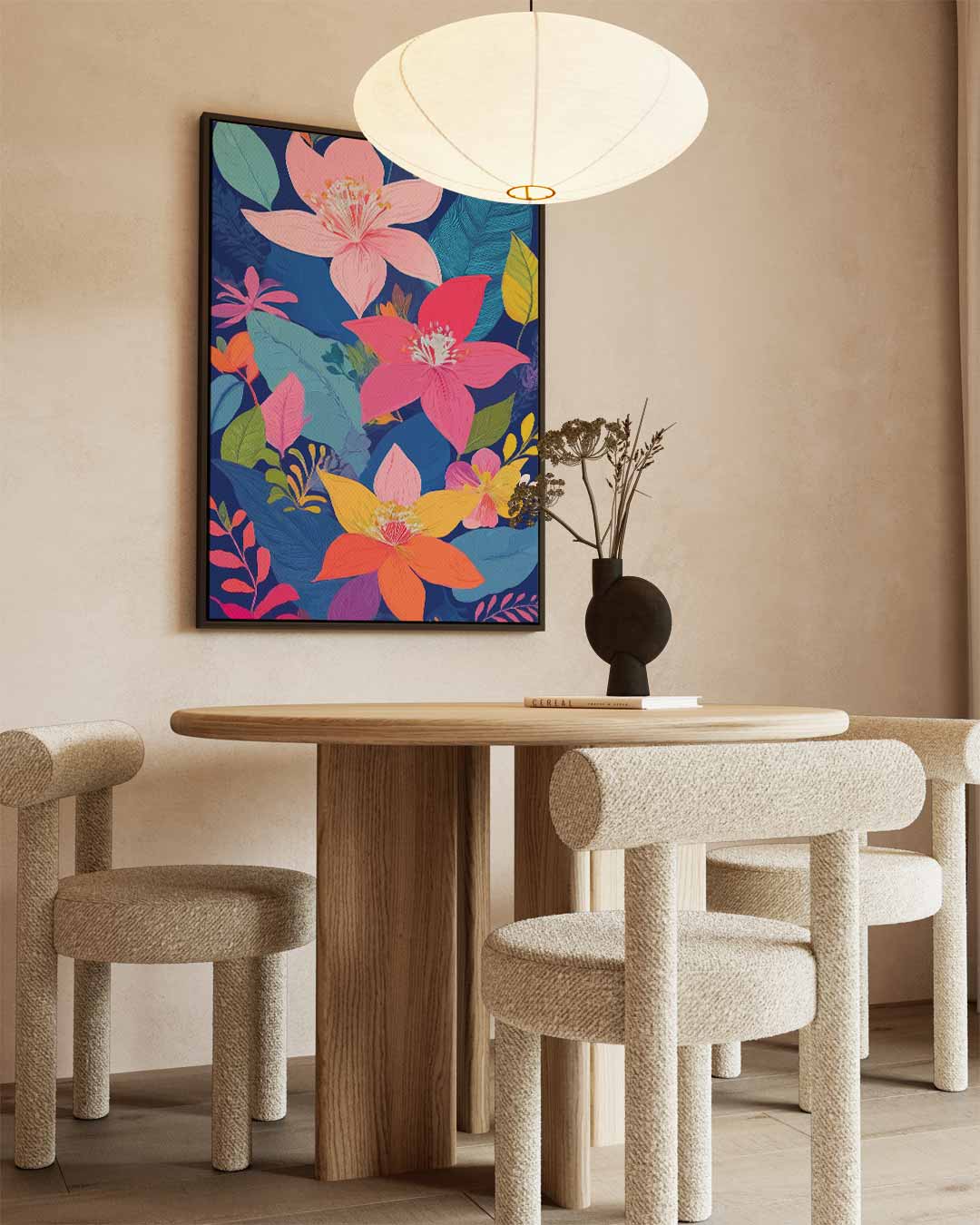 Bloemenparadijs Kunstwerk – staande wandkunst voor woonkamer of interieur