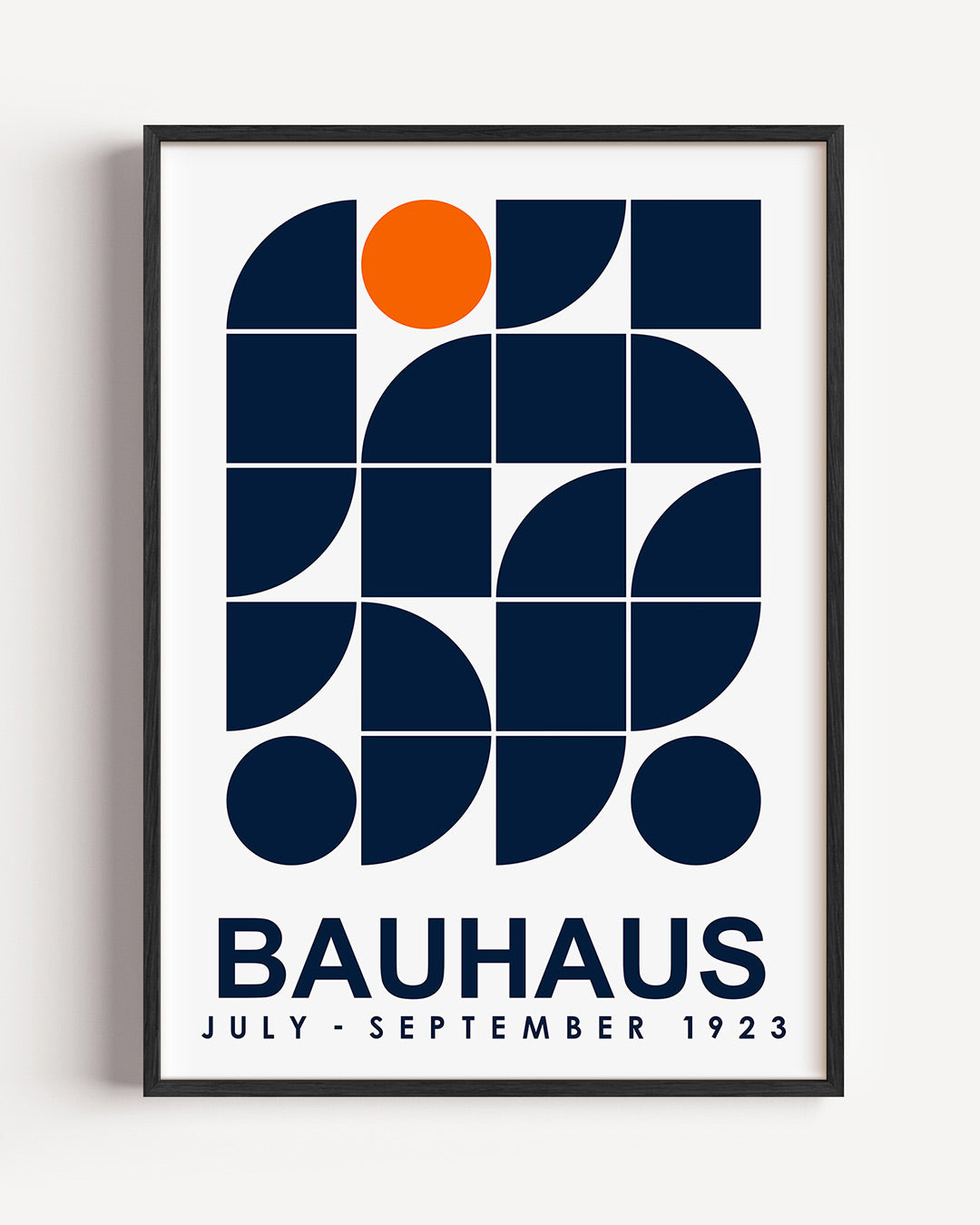 Vormen en vlakken – staande Bauhaus poster als wanddecoratie