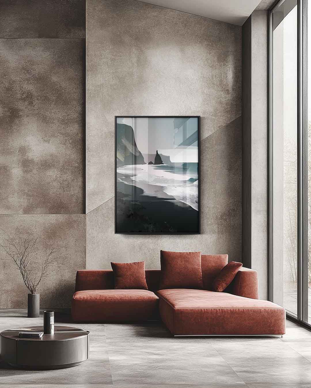 Mystieke Kustlijn – staande wandkunst voor woonkamer of interieur