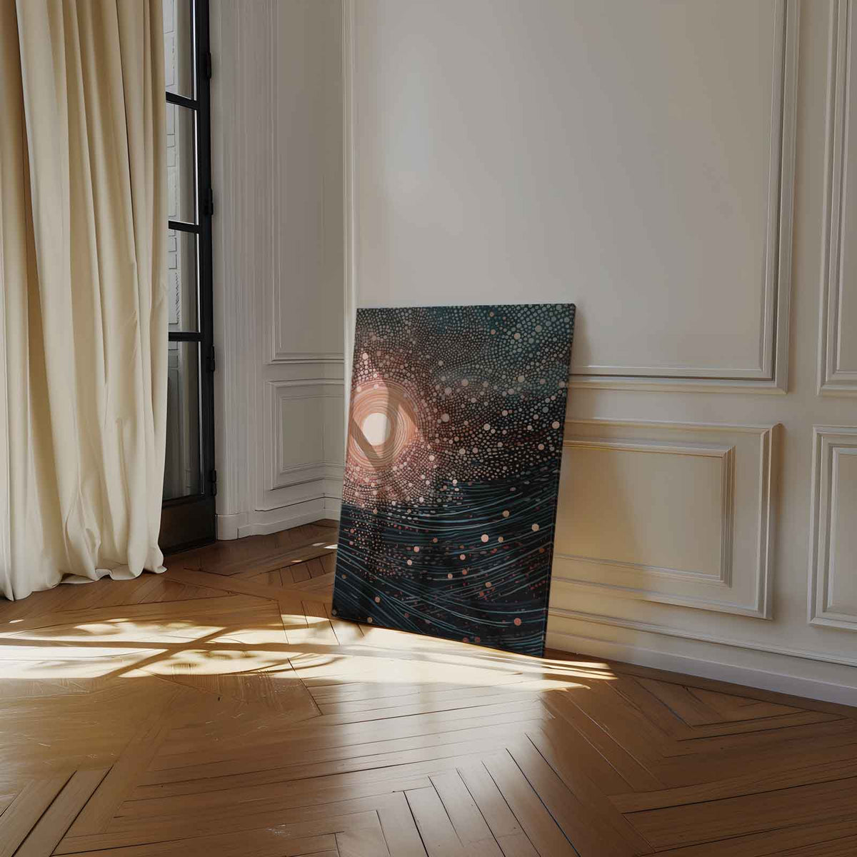 Dansende Sterrenhemel – dibond kunstwerk als wanddecoratie