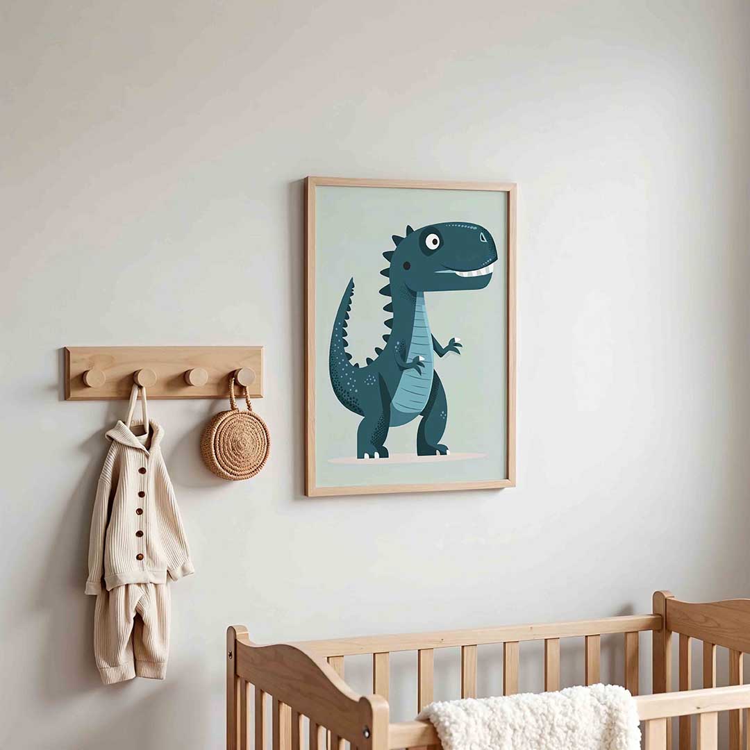 Dinosaurus illustratie – kinderposter in staand formaat