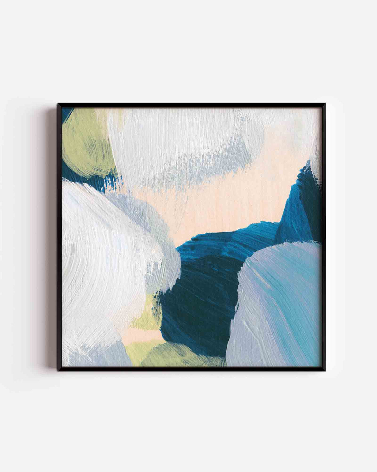 Abstracte penseelstreken – schilderkunst vierkante poster als wanddecoratie