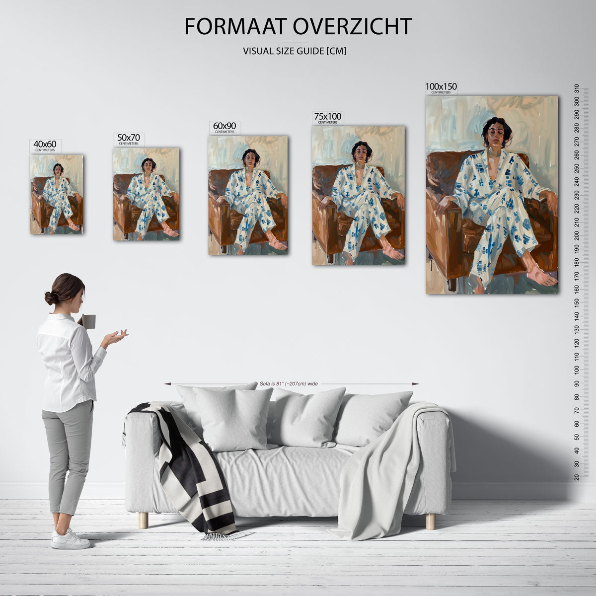 Ontspannen moment – staand wanddecoratie kunstwerk