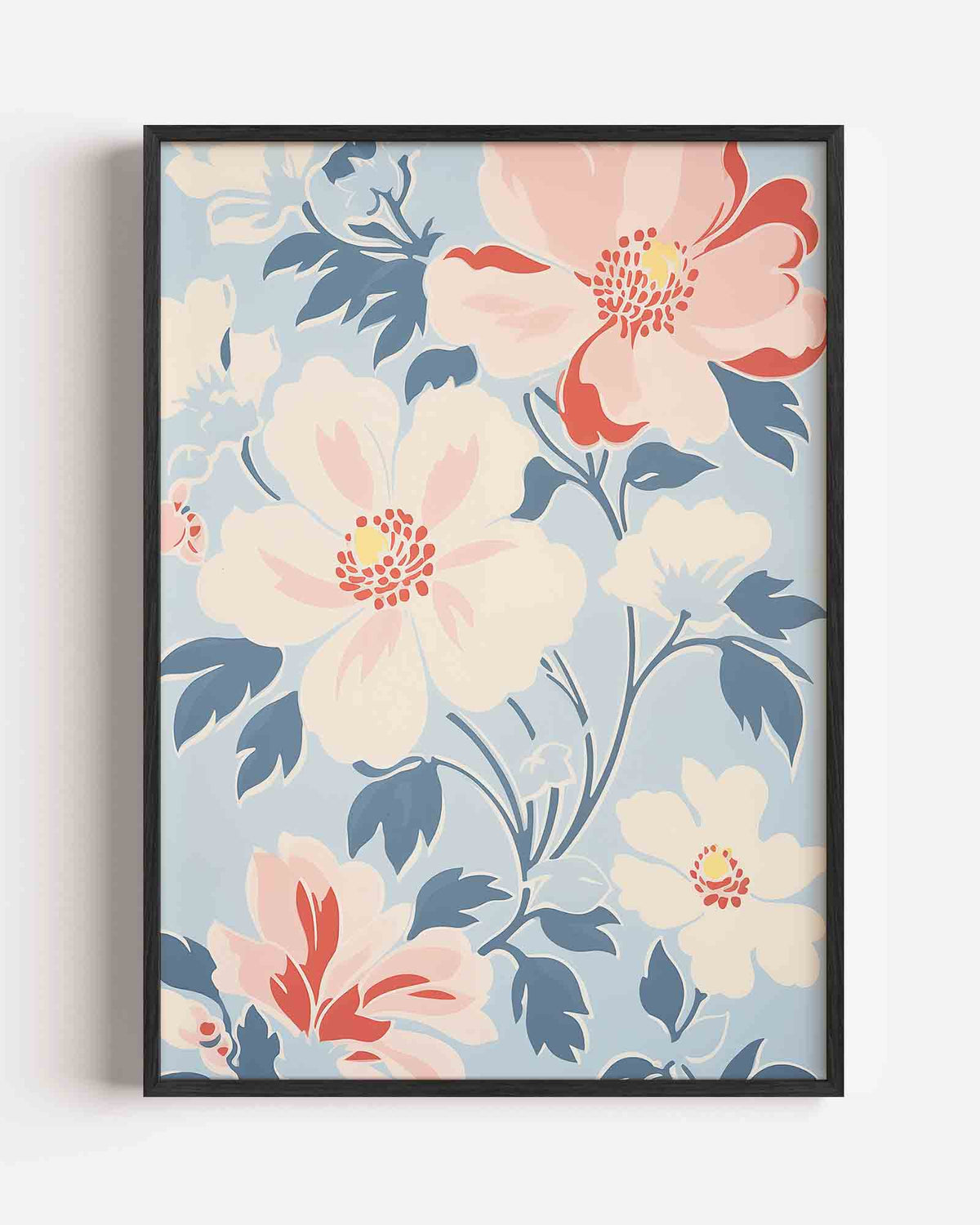 Bloemen en bladeren – bloemen portret poster als wanddecoratie