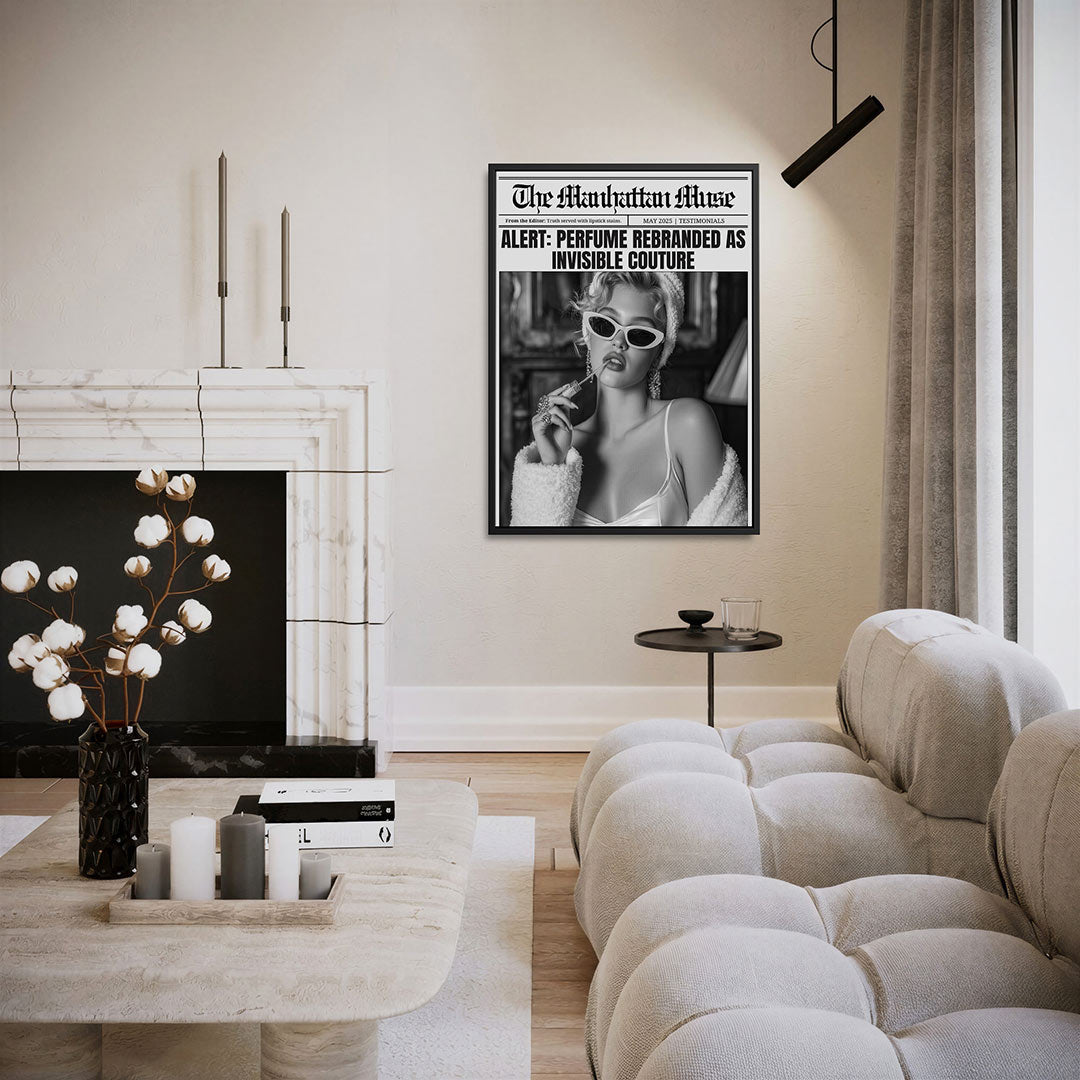 Stijlvolle modekrant – staand wanddecoratie kunstwerk