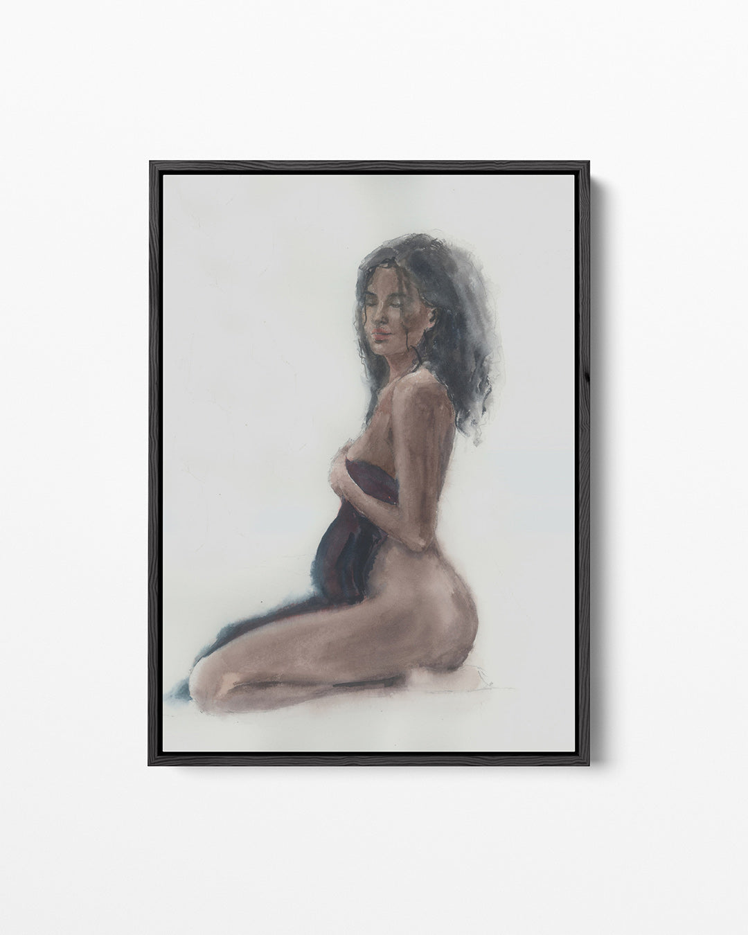 Zittende vrouwelijke vorm – staand wanddecoratie kunstwerk