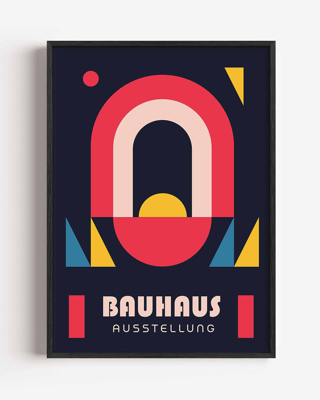 Vormen en vlaken – staande Bauhaus poster als wanddecoratie