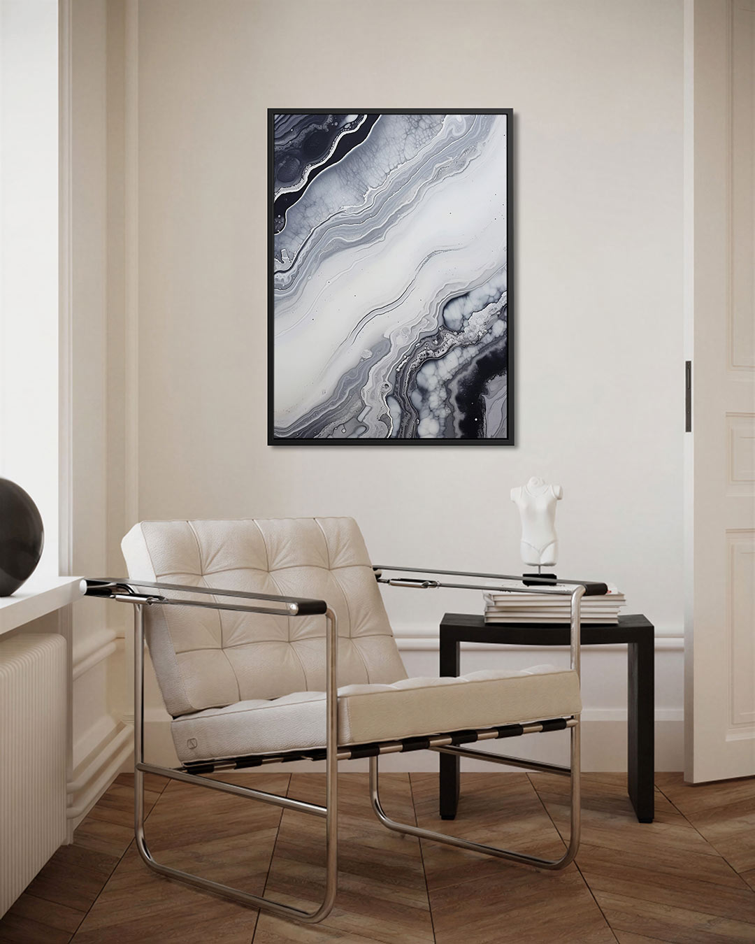 Organische lijnen – staand wanddecoratie kunstwerk