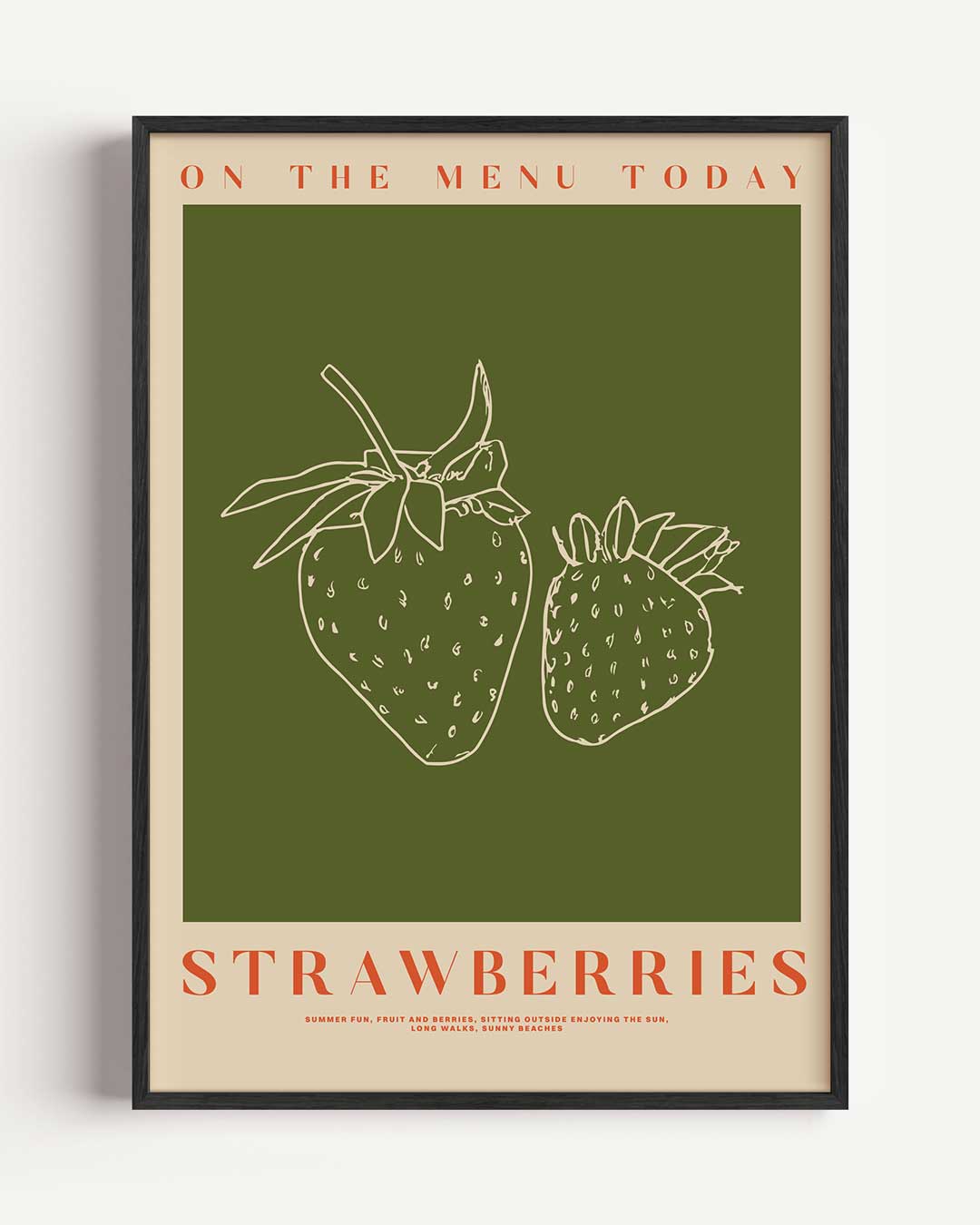 Zomerse Aardbeien – La Dolce Vita portret poster als wanddecoratie