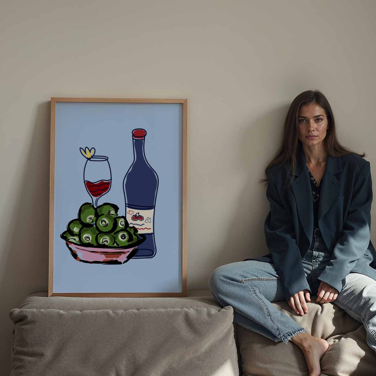 Gezellige Borrel Avond – staande keuken wanddecoratie van WallArtistic