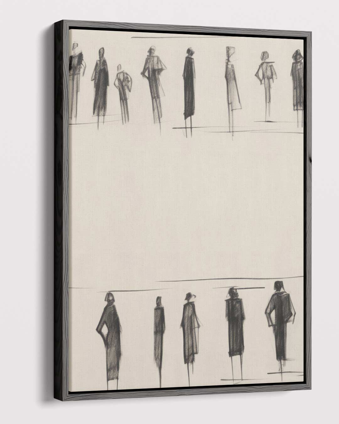 Lijnen van Menselijke Expressie – canvas wanddecoratie in portret formaat