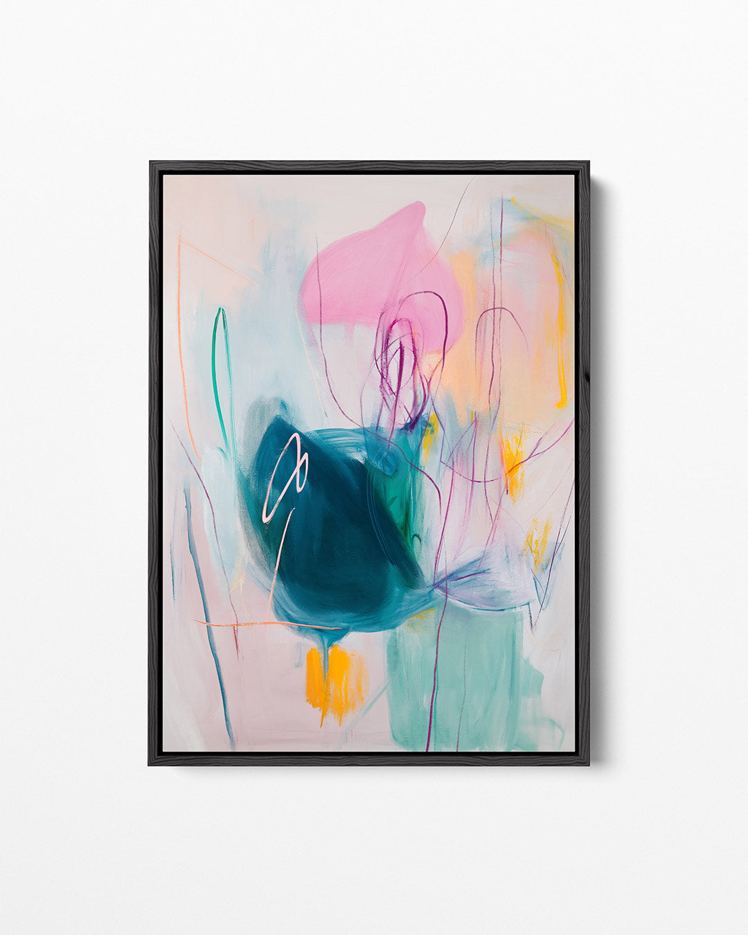 Vloeiende kleurencompositie – staand wanddecoratie kunstwerk