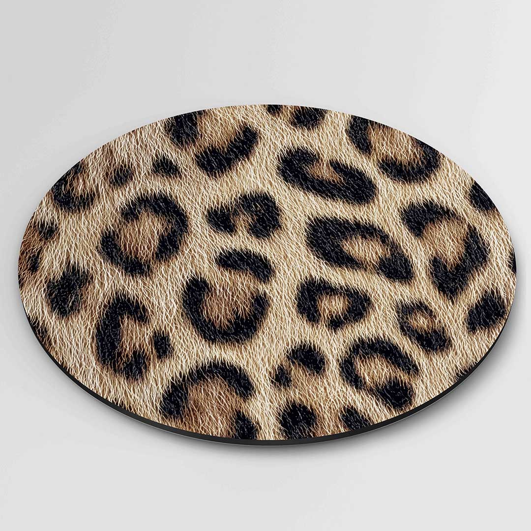 Luipaardpatroon – ronde safari wanddecoratie van WallArtistic