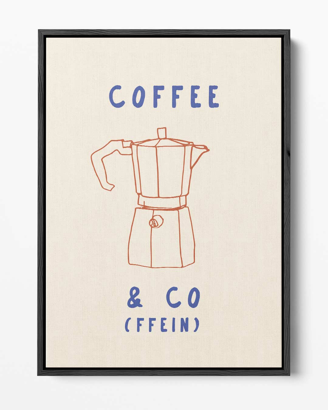 Eenvoudige Koffie Charme – portret kunstwerk als wanddecoratie