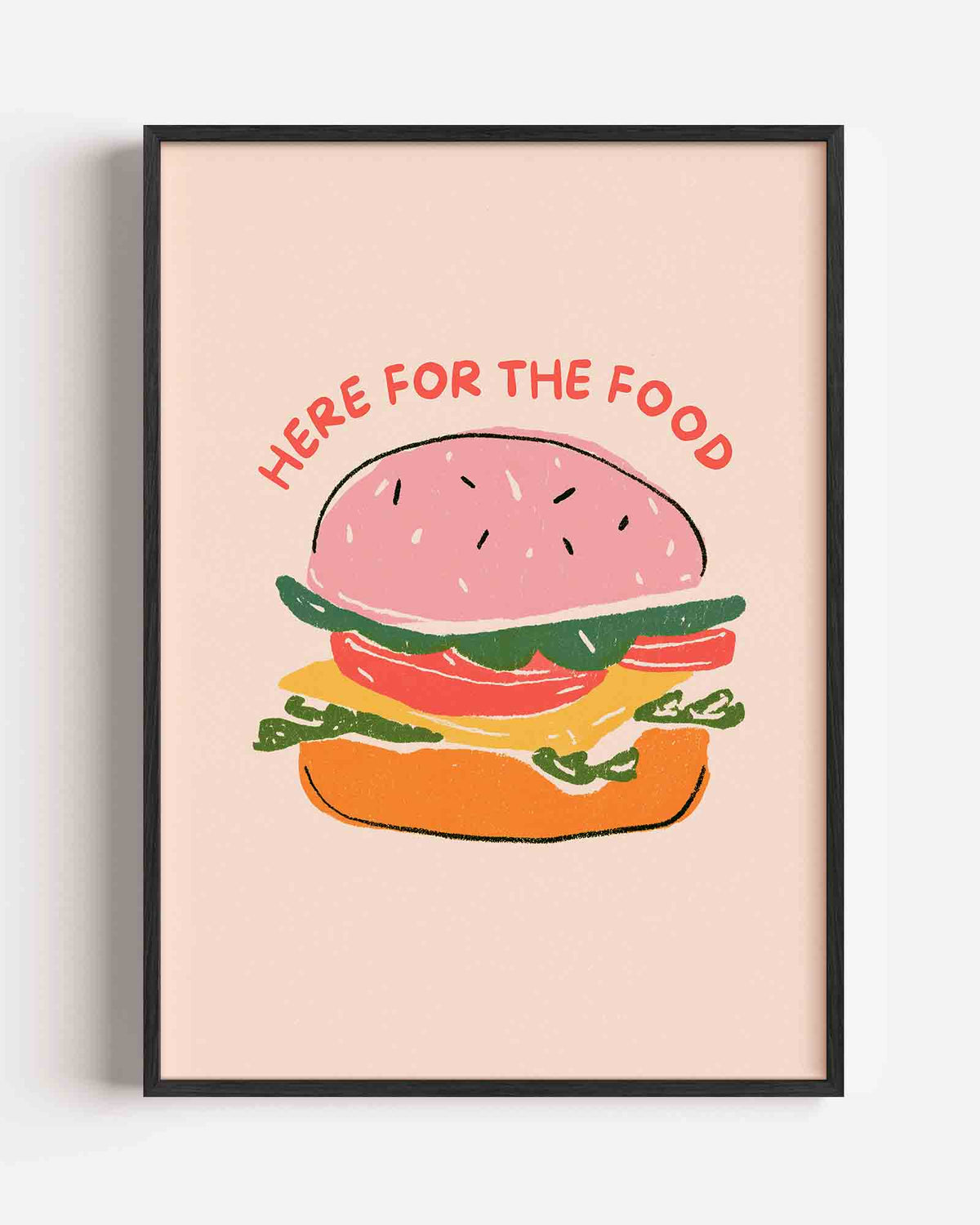 Burger illustratie – keuken portret poster als wanddecoratie