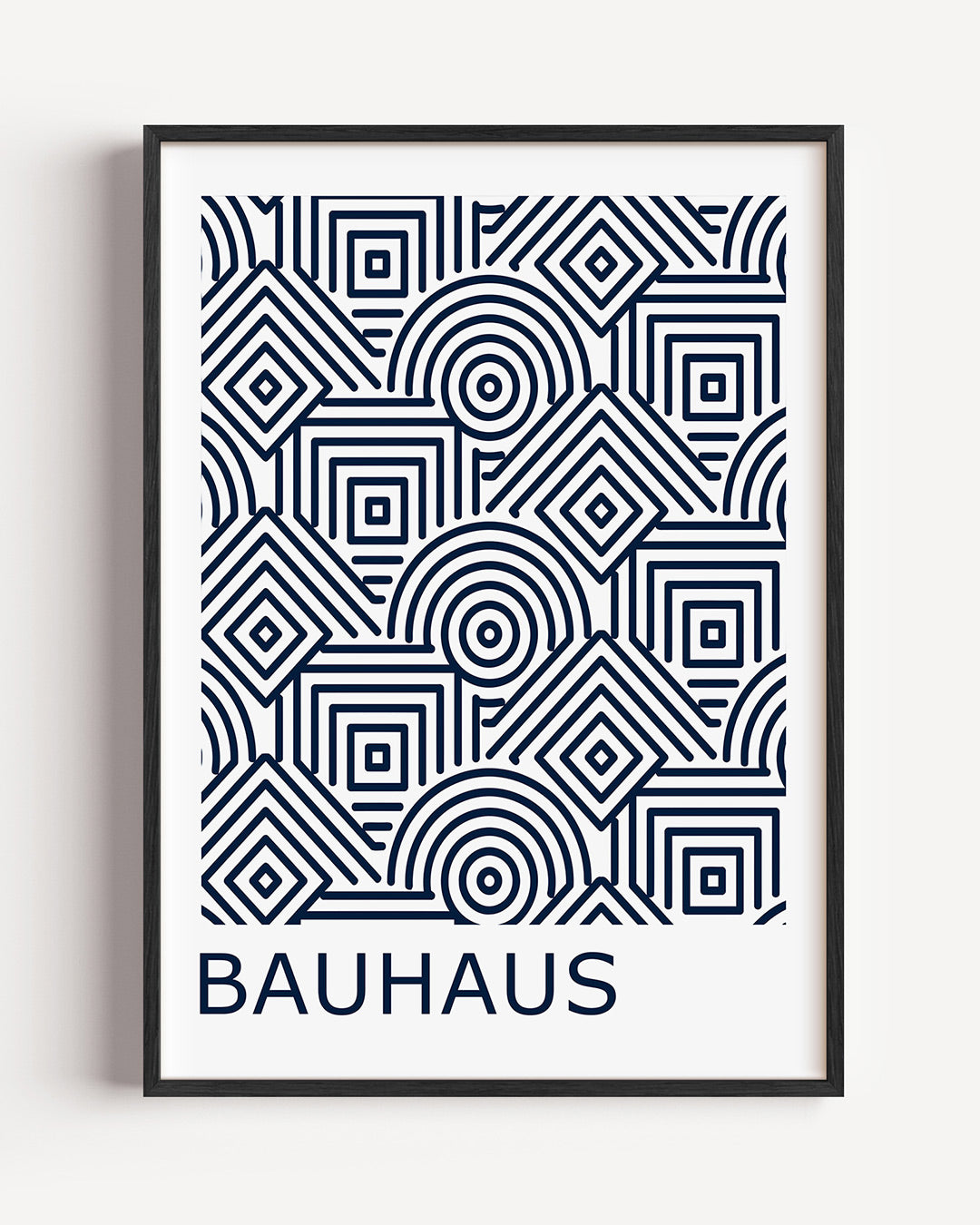 Lijnen en patronen – staande Bauhaus poster als wanddecoratie