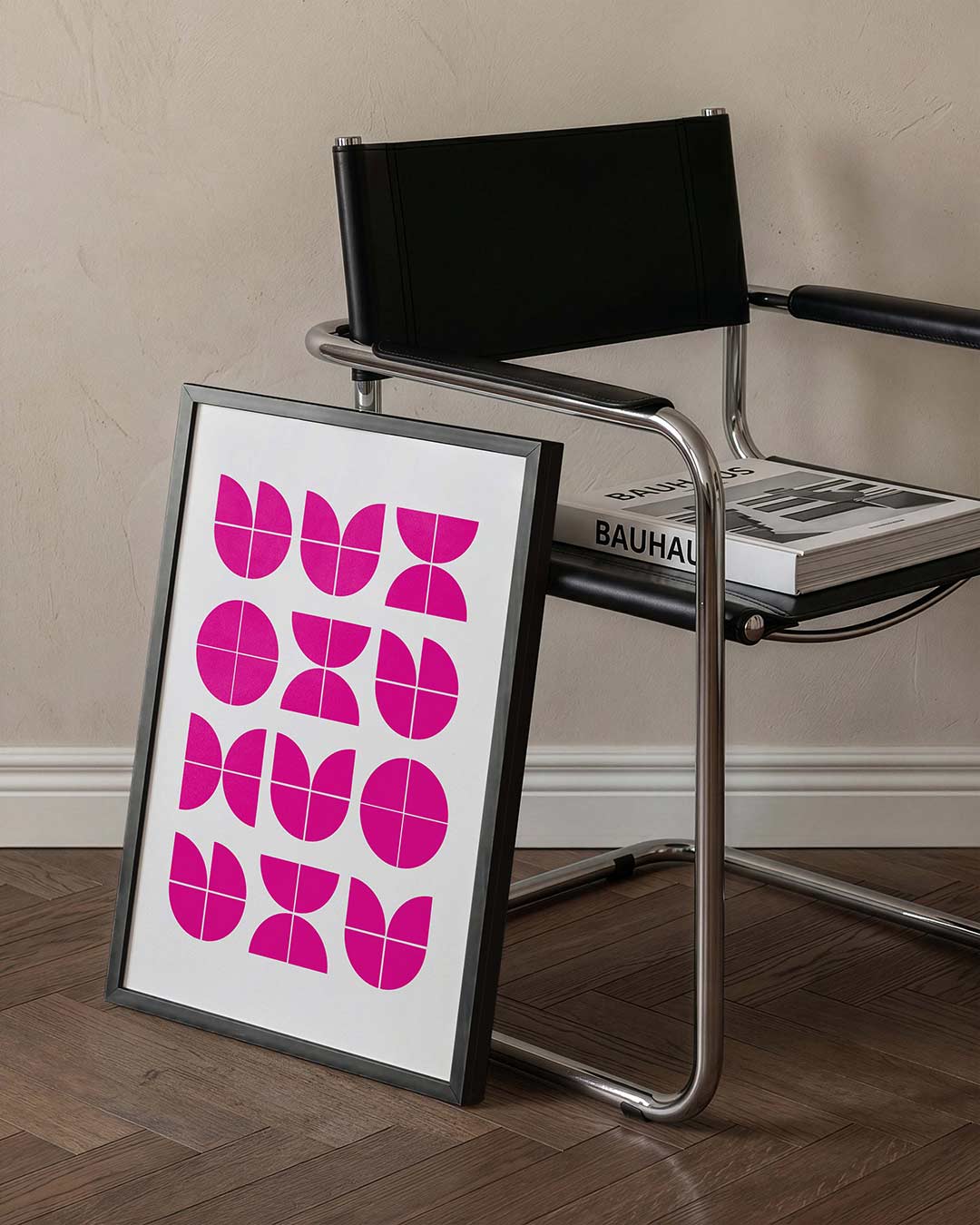 – staande Bauhaus poster voor aan de muur